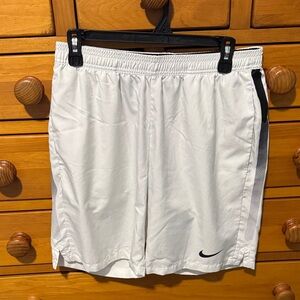 Nike Men's White and Black Athletic Shorts